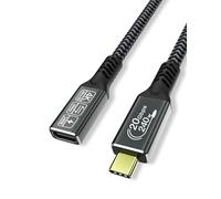 CAKOBLE CAKOBLEalargador usb c 1m,extension usb c 3,2 240W 48V/5A 20 Gbps cable usb c macho hembra Vídeo 4K@60Hz compatible con iPhone 16/15 Pro Max,MacBook Pro/Air,Galaxy S24/S23