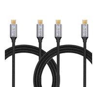 CAKOBLE USB C Cable 1m,USB 3.1 Gen2 Cable [2 Pack],Transmisión de datos a 10 Gbps,Transmission vidéo 5K/4K@60Hz Cable USB C 100w Carga Rápida Para i-Phone 16Pro/Max,Samsung Galaxy S24