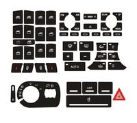 CAKYSE Auto Botón Pegatinas Compatible con para A3 8P 2004 2005 2006 2007 2008 Reparación De Botones De Coche Perilla Desgastada Interruptor Calcomanías Adhesivos Accesorios Interiores