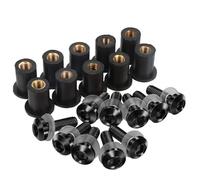 CAKYSE Compatible con Cbr1000rr para Cb1000r para Cbr600rr para Cbr600f Deflectores de Parabrisas Pernos Kit de Tornillos para Motocicleta Tornillos para Motocicleta Sujetador de carenado(Black)