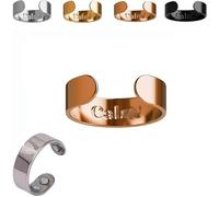 Cal-mi - Anillos magnéticos, anillo inteligente magnético ajustable con diseño de acero inoxidable ajustable, anillos magnéticos de apertura ajustable para mujeres y hombres, reducción de la ansiedad