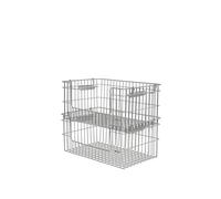 Cala Cesta Apilable Abierta H13 cm Juego de 2 Acero Inoxidable