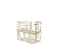 Cala Cesta Apilable Abierta H13 cm Juego de 2 Cashmere