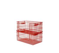 Cala Cesta Apilable Abierta H13 cm Juego de 2 Poppy Red