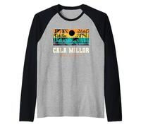 Cala Millor Mallorca Costa Este Playa Puesta De Sol Diseño Camiseta Manga Raglan