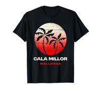 Cala Millor Mallorca España Palmera Playa Atardecer Diseño Camiseta