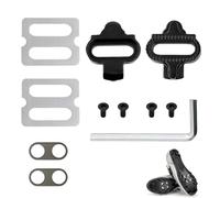 Cala MTB compatible con pedales SPD para bicicleta de montaña, 2 unidades con tornillos y herramienta, acero resistente antideslizante, para ciclismo outdoor e interior