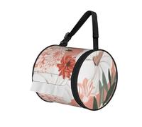 Calabaza Acción de Gracias Flor de Dalia Rosa Otoño,Dispensador de pañuelos cilíndrico, Soporte para Caja de pañuelos Colgante, dispensador de pañuelos para Coche