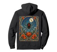 Calabaza Art Nouveau Black Widow Spider Halloween Sudadera con Capucha