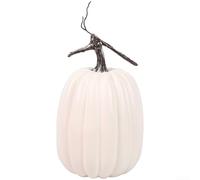 Calabaza artesanal para uso en interiores, material de espuma que soporta varios métodos de personalización, incluyendo pintura y tallado (1 blanco)