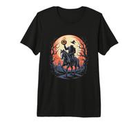Calabaza aterradora-Jinete sin Cabeza Halloween Camiseta Premium
