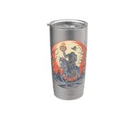 Calabaza aterradora-jinete sin cabeza Halloween Vaso térmico de acero inoxidable de doble pared