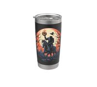 Calabaza aterradora-jinete sin cabeza Halloween Vaso térmico de acero inoxidable de doble pared