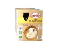 Calabaza Babybio de 6 meses Vainilla Sémola Crema 4x85 Gramos