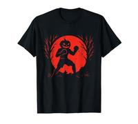 Calabaza Cabeza Boxer Bajo la Luna Camiseta gráfica económica
