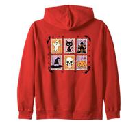 Calabaza de casa embrujada de gato fantasma de Halloween Sudadera con Capucha
