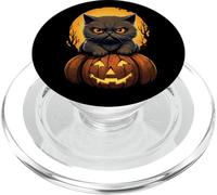 Calabaza de Gato exótico de Pelo Corto de Halloween Espeluznante PopSockets PopGrip para MagSafe