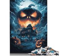 Calabaza de Halloween Adultos Puzzle 300 Piezas Juegos Educativos Cumpleaños Decoración Juego De Rompecabezas Stress Relief Toy 300pcs (40x28cm)