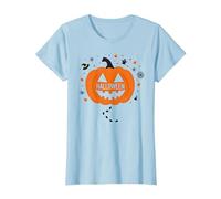 Calabaza de Halloween Espeluznante diversión para Fiestas, Camiseta, Mujer, Azul Bebé, XL