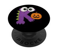 Calabaza de Halloween juguetona K Monster PopSockets PopGrip Adhesivo