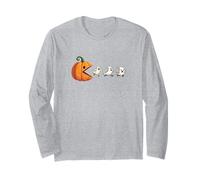 Calabaza de Halloween Persiguiendo Caramelos Boo, Sentido del Humor Espeluznante Manga Larga