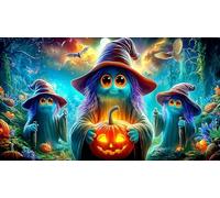 Calabaza de Halloween Puzzle de 1000 Piezas para niños - Juego Divertido & Estimulante para Adultos y Familia 38x52/1000pcs