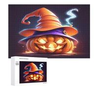 Calabaza de Halloween Puzzle de Madera 1000 Piezas, DIY, Entretenimiento Creativo, Divertido Puzzles para Adultos Y Niños De 12 Años, (75×50cm)