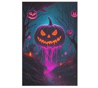 Calabaza de Halloween Puzzle de Madera 1000 Piezas, DIY, Entretenimiento Creativo, Divertido Puzzles para Adultos Y Niños De 12 Años, (78×53cm)