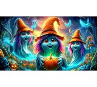 Calabaza de Halloween Puzzle para Adultos de 1000 Piezas - Papel Reciclado Juego Estimulante Decoración de Pared & Regalo 38x26/1000pcs