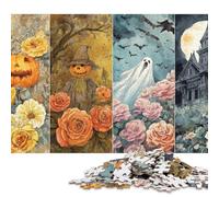 Calabaza de Halloween Puzzles 300 Piezas Adultos Educational Game Juego De Rompecabezas para Decoración del Hogar Cumpleaños Stress Relief 300pcs (40x28cm)