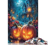Calabaza de Halloween Puzzles para Adultos 300 Piezas para Decoración del Hogar Educational Game Cumpleaños Juego De Rompecabezas Stress Relief 300pcs (40x28cm)