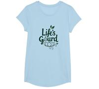 Calabaza de la Vida Cosecha de Calabaza Humor de otoño Diversión de Acción de Gracias Camiseta, Niñas, Azul Bebé, XS