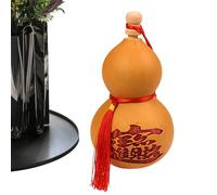 Calabaza de vino - Artesanía decorativa con calabaza botella seca - Pequeños accesorios para manualidades de Calabash amuleto natural para decoración del hogar, estudio y entrada