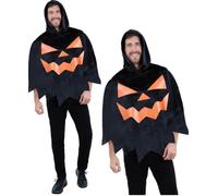 Calabaza Disfraz Adulto Disfraz de Halloween Hombre Mujer Poncho Tabardo