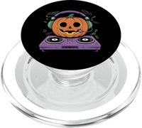 Calabaza DJ Halloween Música Terror PopSockets PopGrip para MagSafe
