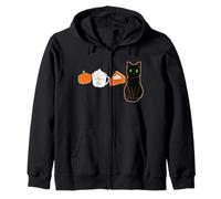 Calabaza Especias Latte, Pie & Kawaii Gato Negro Amor Otoño PSL Sudadera con Capucha