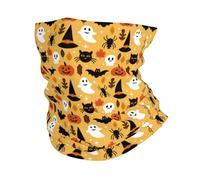 Calabaza Fantasma De Halloween Calentador De Cuello 26X30Cm Protección Solar Polainas De Cuello Cómodo Pasamontañas para Senderismo Motocicleta Yoga