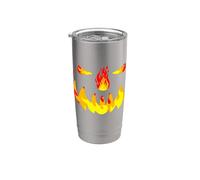 Calabaza flameante Jack O Lantern Fire Face Halloween todos los días Vaso térmico de acero inoxidable de doble pared
