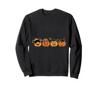 Calabaza fresca espeluznante gato negro mamá Halloween Sudadera