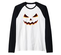 Calabaza Jack O' Lantern Halloween Camiseta Manga Raglan