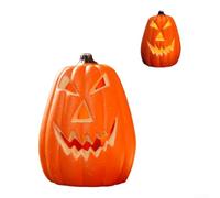Calabaza LED Halloween 7.2in Plástico Reutilizable(Straight Small Melon)