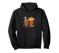 Calabaza Love Fall - Leopardo, Tigre, Estampado Animal, Cuadros Sudadera con Capucha
