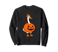 Calabaza Pato Halloween Divertido Animal de Granja Jack O Lantern Sudadera