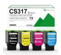 CALABAZA Remanufacturado para Lexmark Cartucho de tóner CS317 CS317dn CX317 CX317dn CS417 CS417dn CX417 CX417de CS517 CS517de CX517 CX517de 71B20K0 71B20C0 7 1B20M. 0 tóner 71B20Y0, paquete de 4