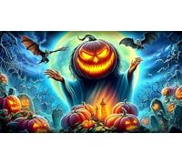 Calabaza terrorífica de Halloween Puzzle para Adultos 1000 Piezas Juego de Puzzle Regalo Divertido & Actividad en casa para Adultos y niños de 12 años y más 38x52cm/1000pcs