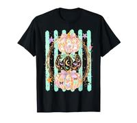 Calabazas Coquette Preppy Stripe Spooky Girls para Mujer Camiseta