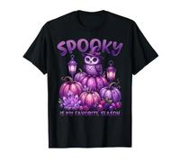 Calabazas de búho púrpura de Halloween Spooky Is My Favorite Season Camiseta