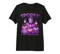 Calabazas de búho púrpura de Halloween Spooky Is My Favorite Season Camiseta Premium