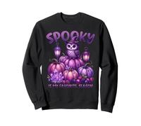 Calabazas de búho púrpura de Halloween Spooky Is My Favorite Season Sudadera