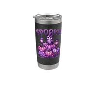 Calabazas de búho púrpura de Halloween Spooky Is My Favorite Season Vaso térmico de acero inoxidable de doble pared